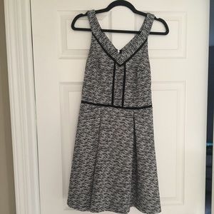 Fun black and white a line dress